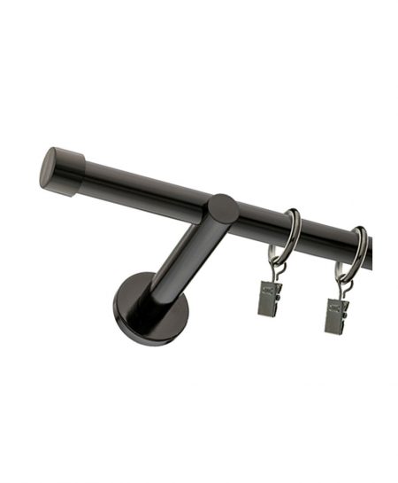 Karnisz Czarny Pojedynczy Fi 19mm Plano