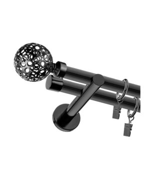 Karnisz Czarny Podwójny Fi 19+19mm Calado