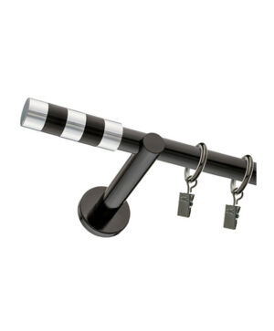 Karnisz Czarny Pojedynczy Fi 19mm Cylinder