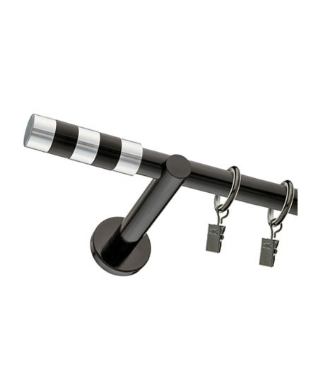 Karnisz Czarny Pojedynczy Fi 19mm Cylinder