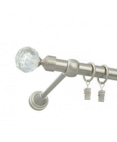 Karnisz Satyna Pojedynczy Fi 19mm Crystal