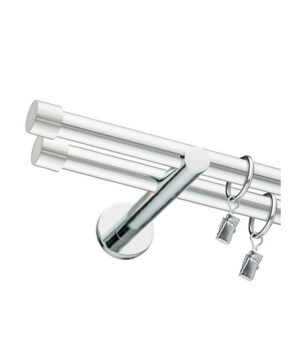 Karnisz Chrom Podwójny Fi 19+19mm Plano