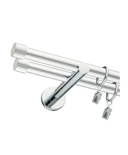 Karnisz Chrom Podwójny Fi 19+19mm Plano