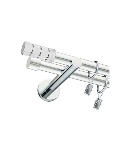 Karnisz Chrom Podwójny Fi 19+19mm Craft