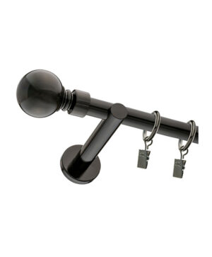 Karnisz Czarny Pojedynczy Fi 19mm Kula Max