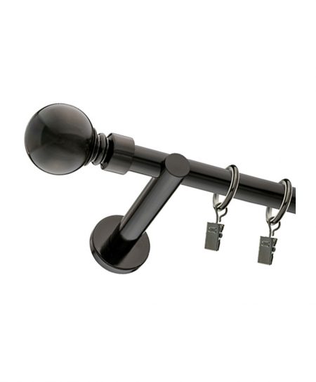 Karnisz Czarny Pojedynczy Fi 19mm Kula Max