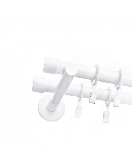 Karnisz Biały Podwójny Fi 19+19mm Plano