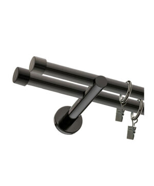 Karnisz Czarny Podwójny Fi 19+19mm Plano