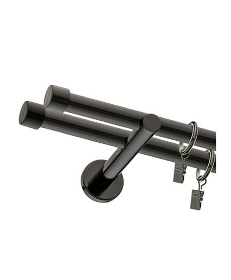 Karnisz Czarny Podwójny Fi 19+19mm Plano