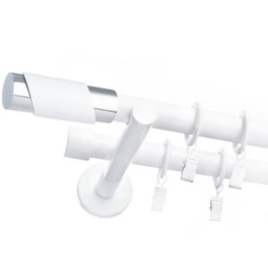 Karnisz Biały Podwójny Fi 19+19mm Venom White