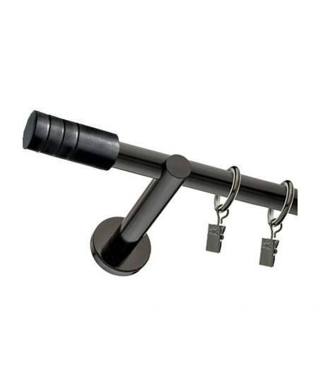 Karnisz Czarny Pojedynczy Fi 19mm Cilindro