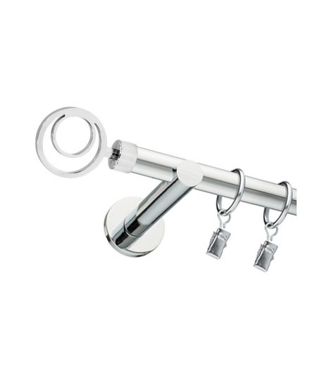 Karnisz Chrom Pojedynczy Fi 19mm Circulo