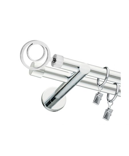 Karnisz Chrom Podwójny Fi 19+19mm Circulo