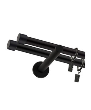 Karnisz Czarny Mat Podwójny Fi 19+19mm Plano