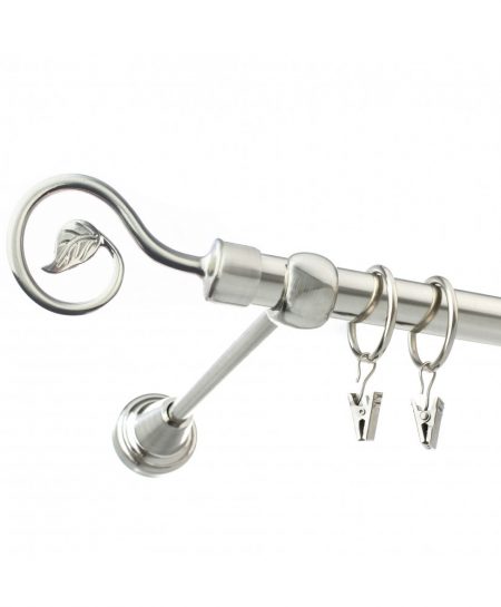 Karnisz Stal Pojedynczy Fi 19mm Enrollada