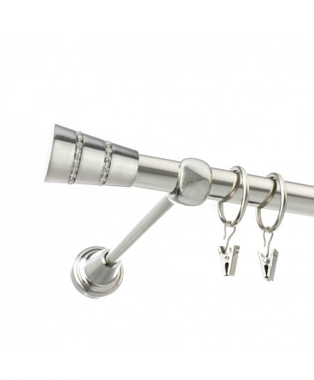 Karnisz Stal Pojedynczy Fi 19mm Diamante Barrel