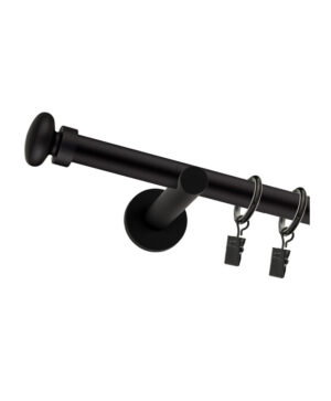 Karnisz Czarny Mat Pojedynczy Fi 19mm Flatt