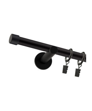 Karnisz Czarny Mat Pojedynczy Fi 19mm Plano
