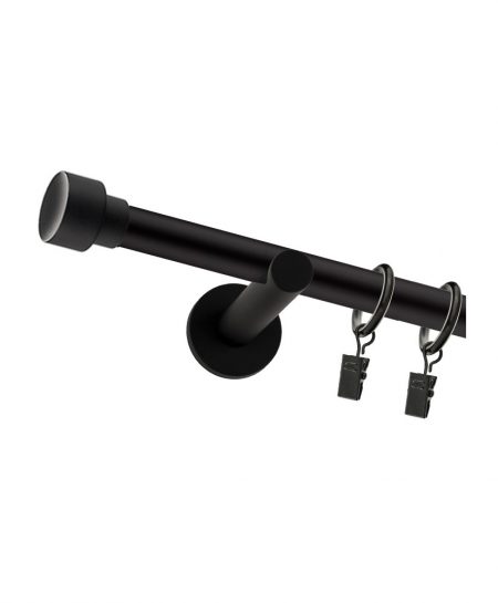 Karnisz Czarny Mat Pojedynczy Fi 19mm Charlie