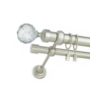 Karnisz Satyna Podwójny Fi 25+19mm Crystal
