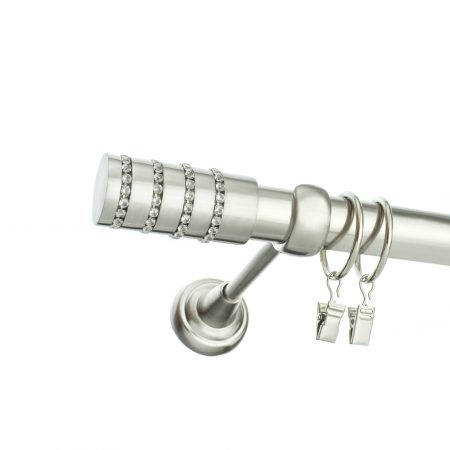 Karnisz Stal Pojedynczy Fi 25mm Diamante