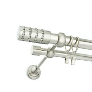 Karnisz Stal Podwójny Fi 25+19mm Diamante