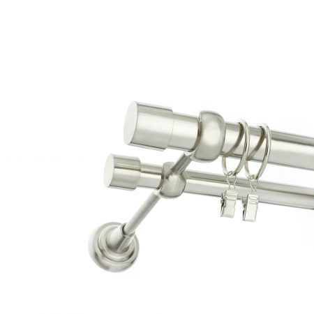 Karnisz Stal Podwójny Fi 25+19mm Plano