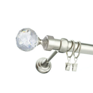 Karnisz Stal Pojedynczy Fi 25mm Crystal
