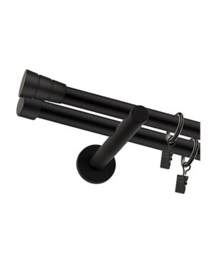 Karnisz Czarny Mat Podwójny Fi 19+19mm Barrel