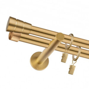 Karnisz Mosiądz Mat Podwójny Fi 19+19mm Barrel