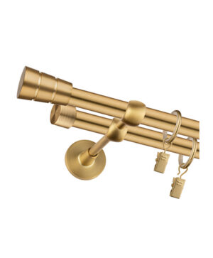 Karnisz Mosiądz Mat Podwójny Fi 19+19mm Barrel
