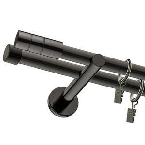 Karnisz Czarny Podwójny Fi 25+19mm Cilindro