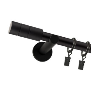 Karnisz Czarny Mat Pojedynczy Fi 25mm Cilindro