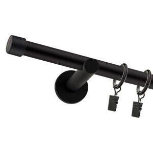 Karnisz Czarny Mat Pojedynczy Fi 25mm Plano