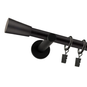 Karnisz Czarny Mat Pojedynczy Fi 25mm Barrel