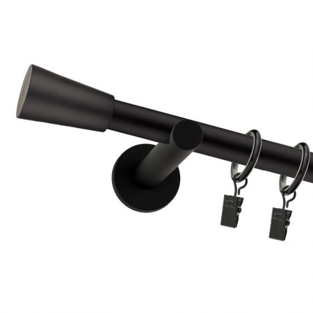 Karnisz Czarny Mat Pojedynczy Fi 25mm Barrel